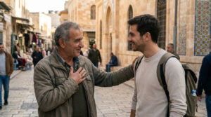 salutation en en arabe entre deux hommes