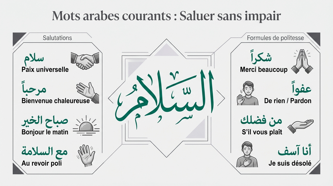 Un homme et une femme se saluent poliment dans une rue animée